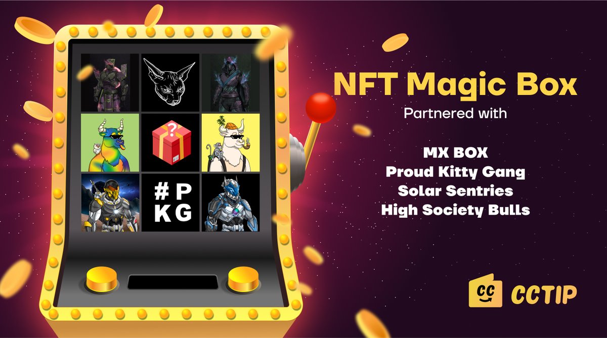 CwalletOfficial's tweet photo. Watch Out! 🎁 The NFT Magic Box Giveaway Campaign is here! 🚀8 NFTs for 8 Lucky Winners!✨
Complete the tasks to join NOW!👉https://t.co/LufUS4GxYY
Official Partners: 
@mxbox_official
@PKGNFT
@highsocietybull
@solar_dex
@cctip_com rewards V2mKi7 https://t.co/SRuy2nuxPj