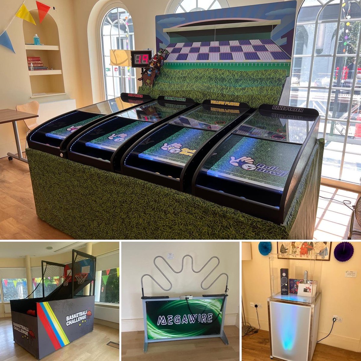 xtremevortex's tweet photo. Amazing corporate event in Oxford for their summer party with our Roll and Bowl, Buzz Wire, Double Shot Basketball, Crack The Code and Garden Games 

#rollandbowl #buzzwire #crackthecode #crackthesafe #basketballchallenge #megawire #gardengames https://t.co/FS5u42VWeI