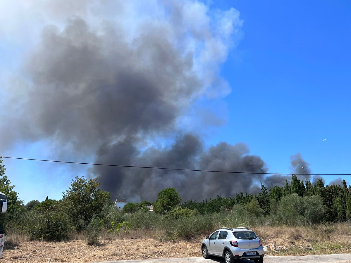 AjRoses's tweet photo. Incendi declarat prop de la zona del Cortijo #aRoses 🔥
🚨🚒 Els equips d’emergència ja estan treballant sobre el terreny
🙏🏼 Preguem que no us acosteu a la zona i seguiu la informació a través dels canals oficials https://t.co/Xdkfk76e6U