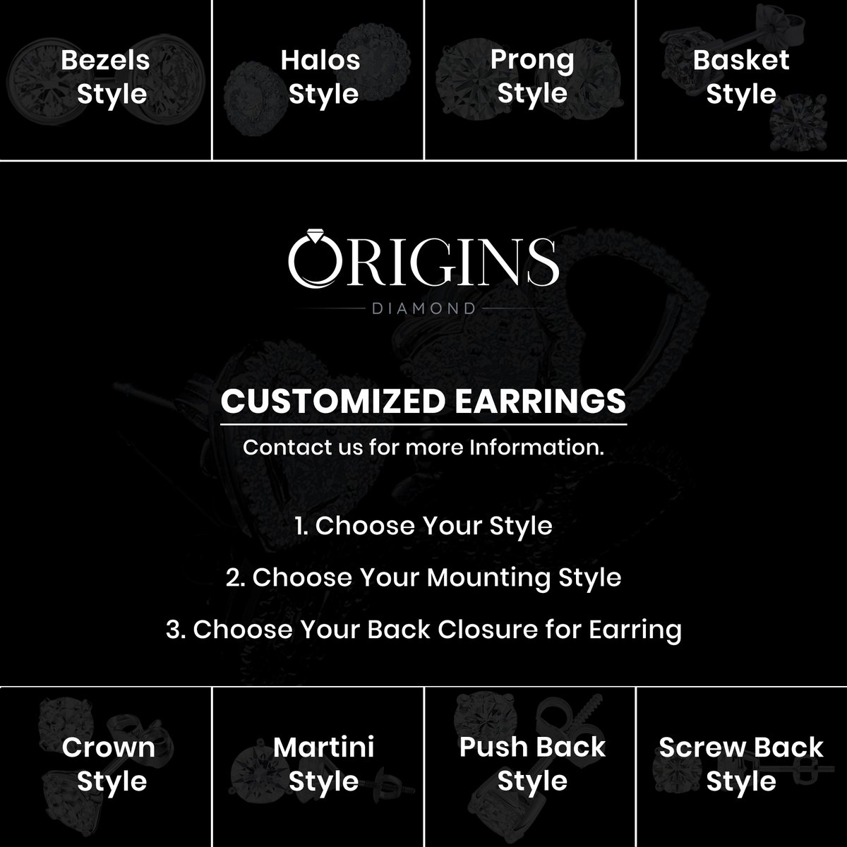 OriginsDiamond1's tweet photo. BE SPOKE ORDER
Custom Order for Earring-Discuss your idea with
us&amp;Bring your dream jewelry into reality, Personalized
earring.
Discuss your idea with us
Get a CAD design
Quotation
Manufactured &amp; Delivered
#earring #customearring #studearing #love
#anniversarygift #birthdaygift https://t.co/yz1e3CkUKf