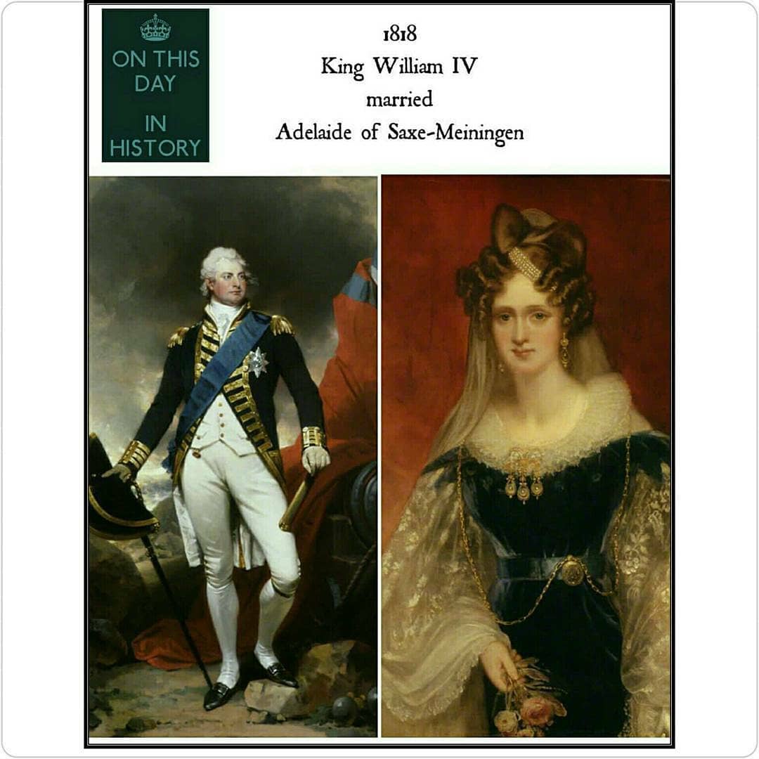 BritishHistorym's tweet photo. #otd 11 July 1818 - King William IV of Great Britain married Princess Adelaide of Saxe-Meiningen at Kew.

#royalhistory #royalwedding #williamIV #queenadelaide https://t.co/mPg9sypIak