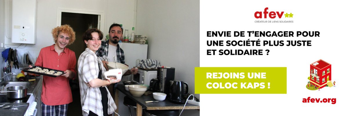 Afev62's tweet image. Tu as envie de vivre en #colocation et de t’engager dans ton quartier ? Tu as entre 18 et 30 ans ? Le projet #KAPS (Kolocation À Projets Solidaires) est fait pour toi ! 8 apparts, du T3 au T5 à la Grande Résidence de #Lens!
Infos et inscriptions : 
form.jotformeu.com/211092788965368