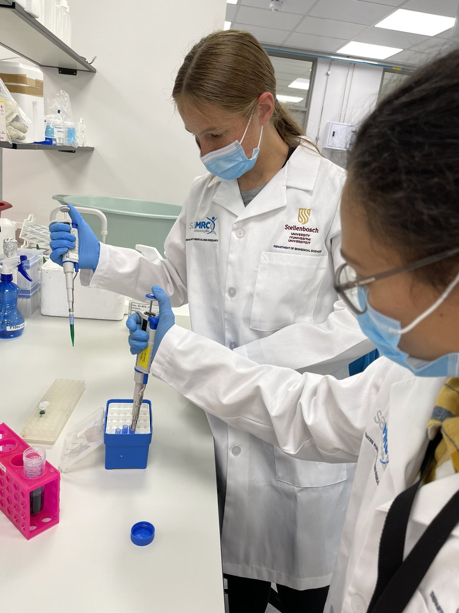 SuMBHG's tweet photo. @MRCza #GenSprogramme Day 1 ended with the @tbgenomics Lab at MBHG hosting the #GenS students for a pipetting competency practical to ensure proper use for the exciting hands-on activities taking place over the next 3-days 🥼 https://t.co/Xg8RxQhXyj