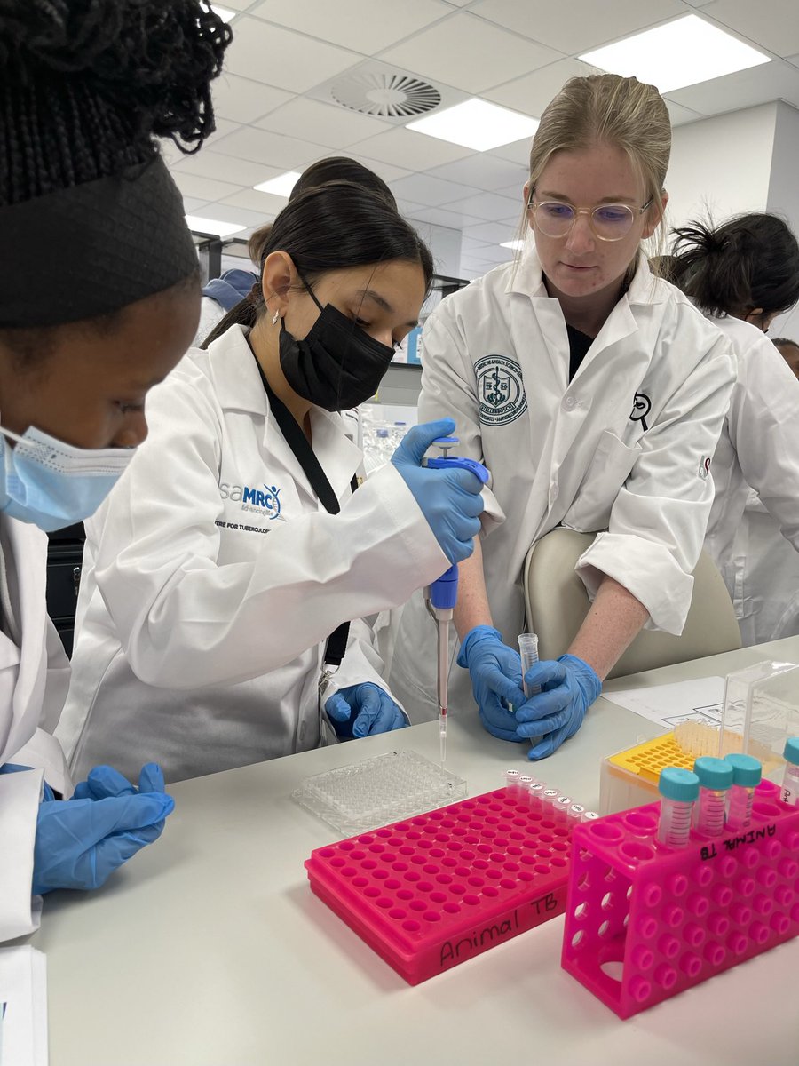 SuMBHG's tweet photo. Activity 2 on Day 2 of @MRCza #GenSprogramme had @SUAnimalTB at MBHG hosting the #GenS students for an Enzyme-linked Immunosorbent Assay (ELISA) demo – a technique used to detect a molecule of interest in a sample to aid in disease screening, diagnostics, drug testing and more. https://t.co/X1XAqiajWh