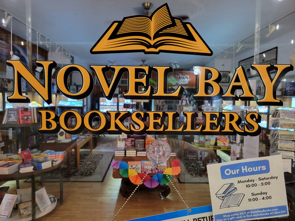 NovelBayBooks's tweet photo. Good morning, books! Busy week starts today -- don't forget to join us for Saturday book event with @amy_e_casey author of #thesturgeonsheart from 10 am to Noon Saturday #findyournewbook #wisconsinauthor #indiebookstore  #SturgeonBay #DoorCounty https://t.co/j3cgPVXQo0