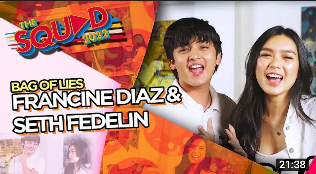 CarreLsOFC's tweet photo. What's up, Squadmates! ✨

Watch #Squadplus's new vlog! "BAG OF LIES" with #FrancineDiaz and #Sethfedelin. 💛

Who do you think will win? Watch na! 😉

 Click this link: 👇🏿
🖇️https://t.co/JBgElG2hKQ

#FrancineDiaz || @francinecarreld https://t.co/WGyh9mvMVe