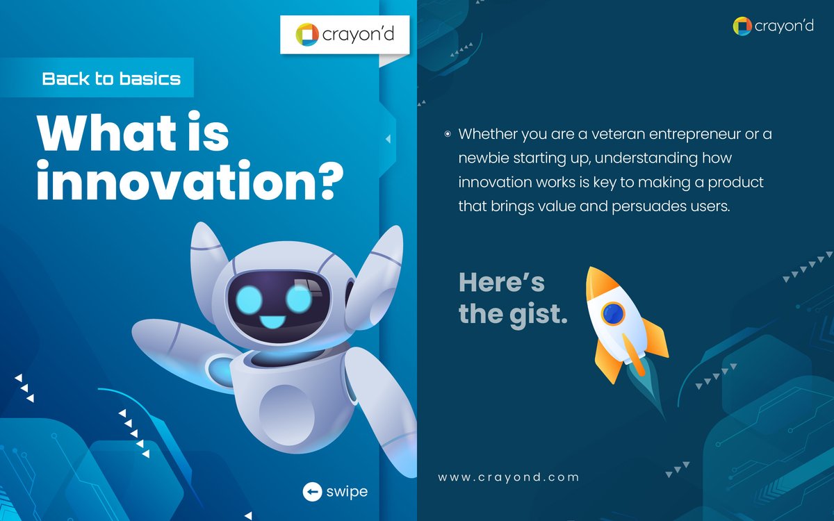 crayondofficial's tweet photo. What does it mean to ‘innovate’? Let’s get back to basics and understand this concept.

#crayond #innovation https://t.co/t3xy3mC8D1