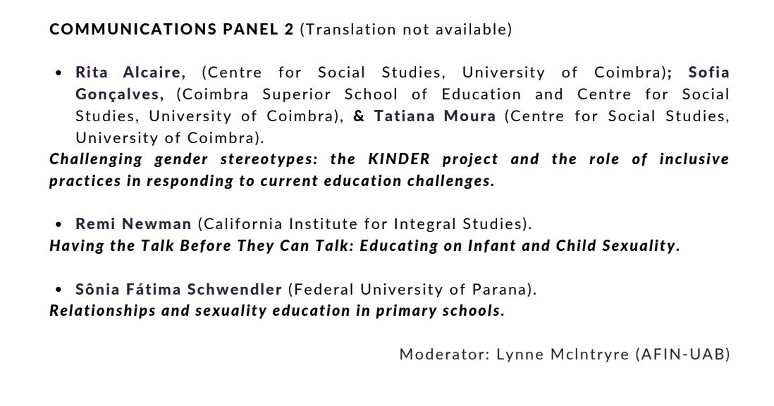 ...as well as #SexEd with very young children &amp; in #primaryschool 

<a href="/UnivdeCoimbra/">Universidade de Coimbra</a> 
<a href="/CIIS_SF/">CIIS</a> 
<a href="/UFPR/">UFPR</a>