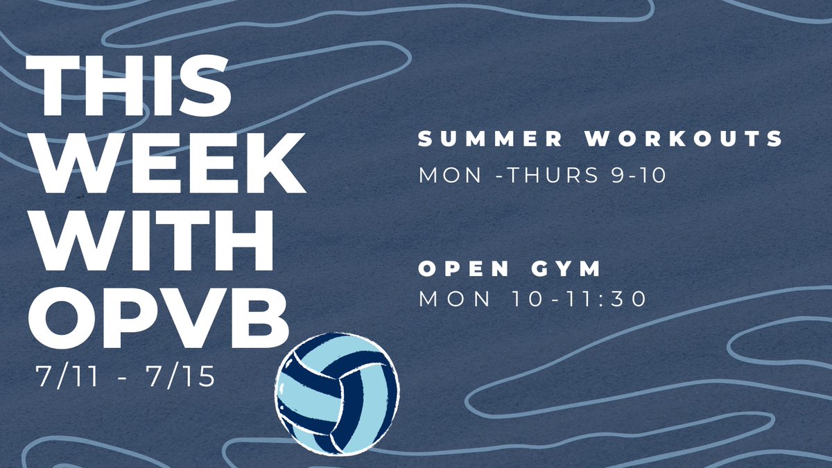 Back at it this week! Here’s our weekly schedule: