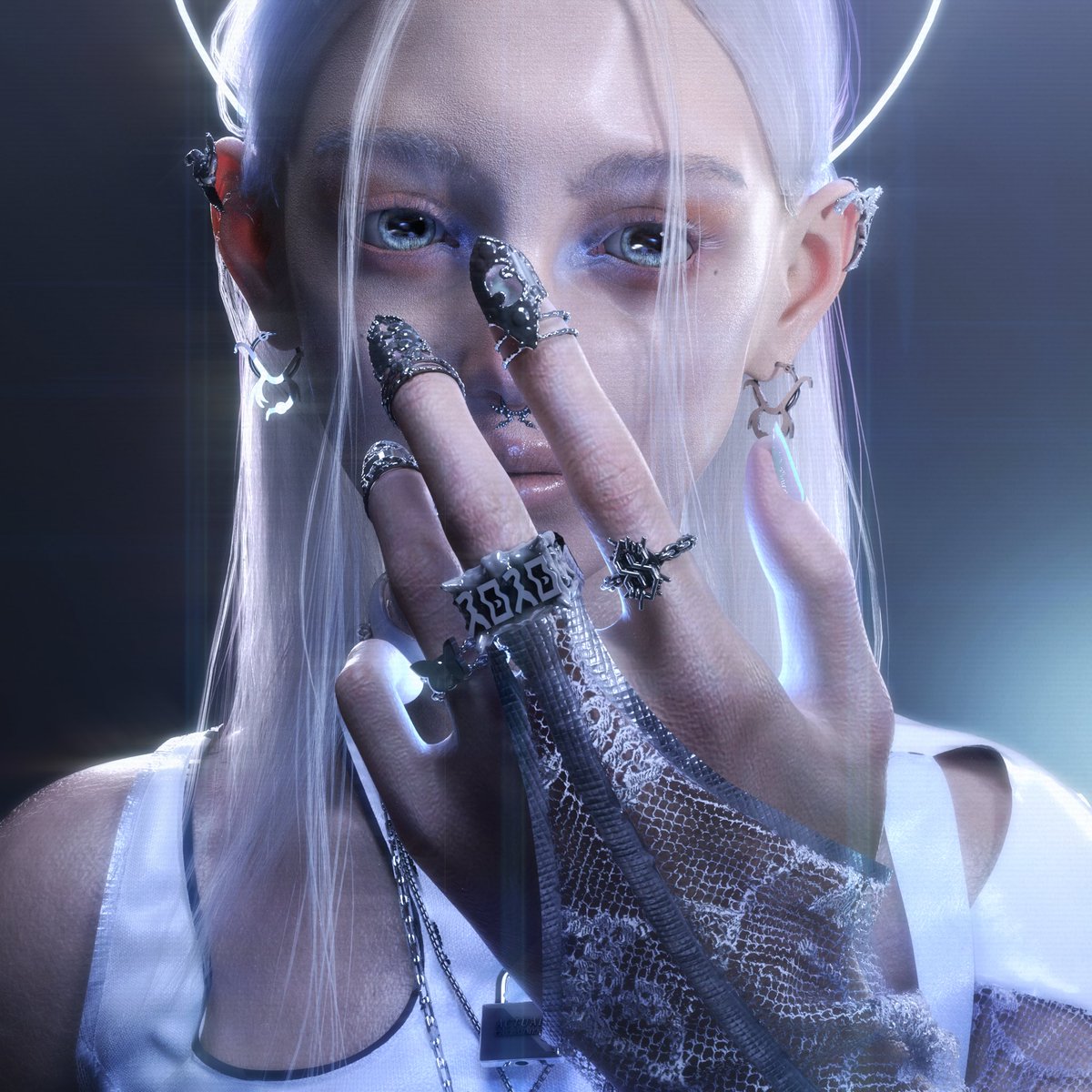 CROM_MAGAZINE's tweet photo. Psychic Armor X Cyb3rW3nch
 🕎✝️🦾💓✝️☪️
Creative Direction: @rxstudio.co &amp; @cyb3rw3nch 
CG Art: @2ynthetic 

cyberspace, spirituality and the church ☯️ https://t.co/2u9qUiSWsD