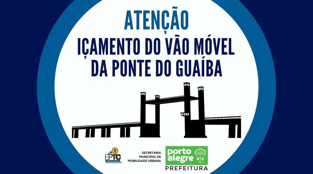 TransitoPOARS's tweet photo. #CCRVIASUL informa: içamento previsto para as 10h30. 

#EPTC monitora https://t.co/RJ30kyXijB (EPTC_POA)