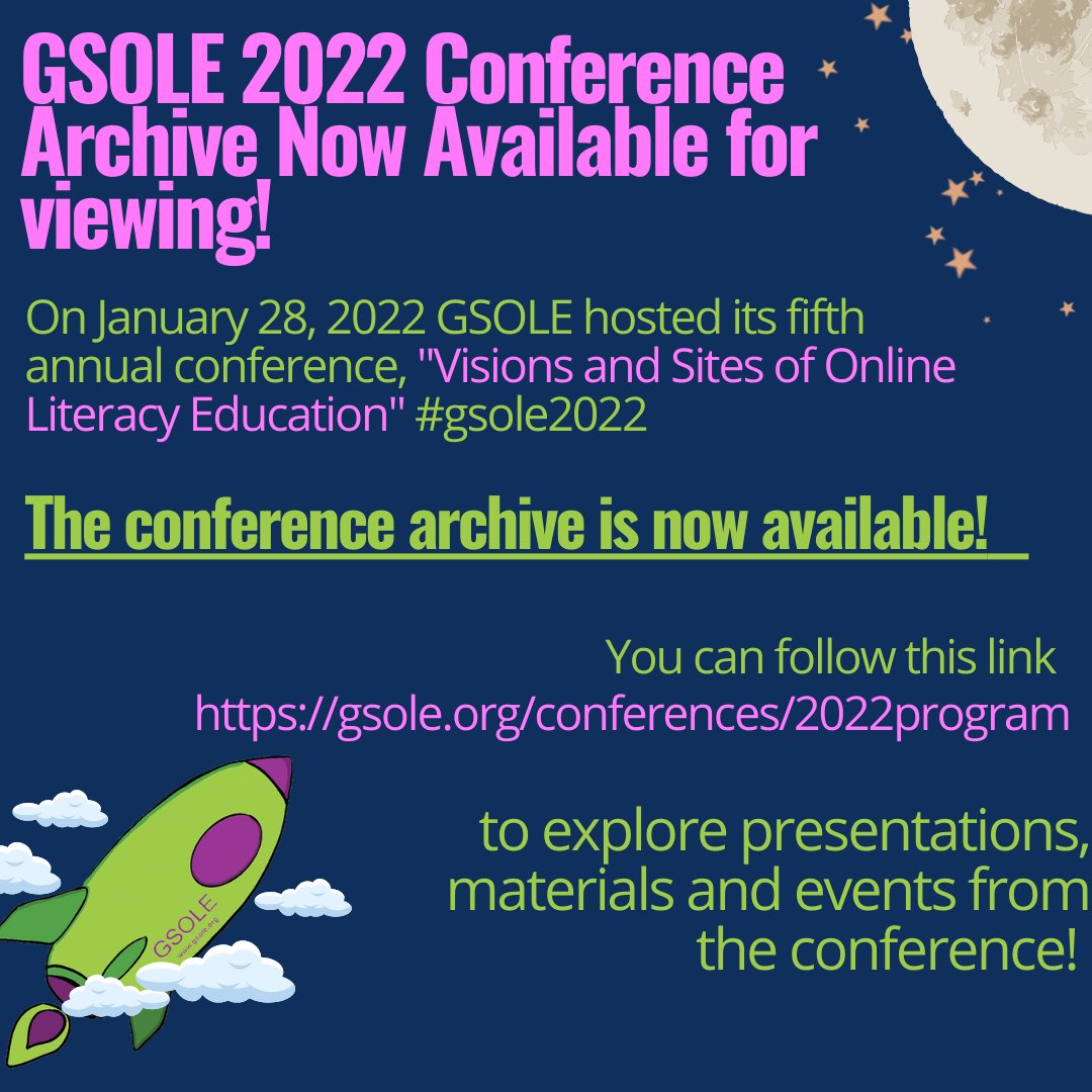 gsoleducators's tweet photo. The 2022 GSOLE Conference Archive is now available!  Click to explore all the amazing presentations, materials and content from #gsole22 https://t.co/Dn6abzssx7 https://t.co/Yk7XWhy15X