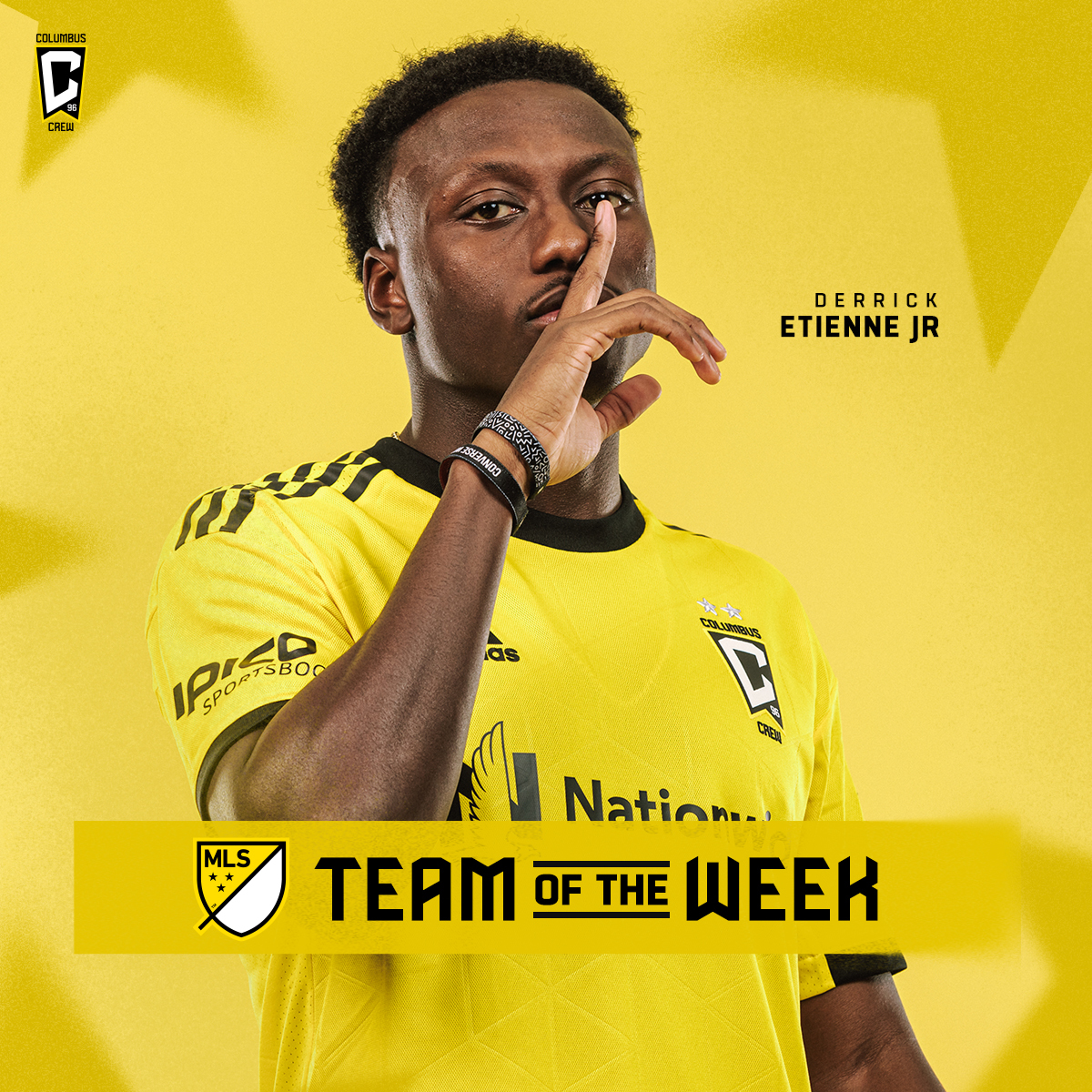 ColumbusCrew's tweet image. Sparked the comeback ⚡️

Solidified the result 👊

@detienne_10 and @CuchoHernandez earned @MLS Team of the Week honors for Week 19.

#Crew96 | #VamosColumbus