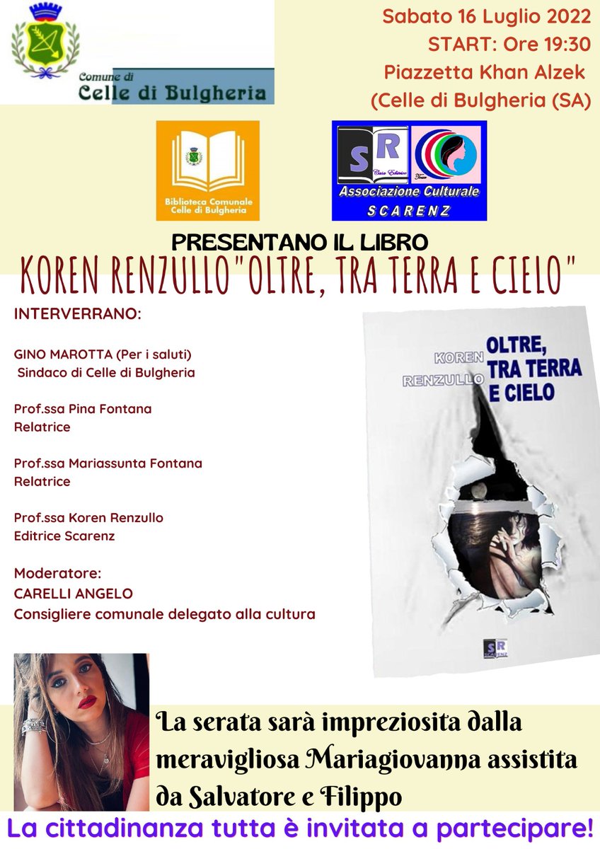leren7's tweet photo. Invito per tutti. Quanti sono i twettarini del territorio cilentano?
Dai, proviamo a incontrarci durante questo evento
#SalaLettura #caffeLetterario #libridaleggere #leggerezza #librilove #Cilentani #maneskin #buonaserata https://t.co/zcafmEiVdZ