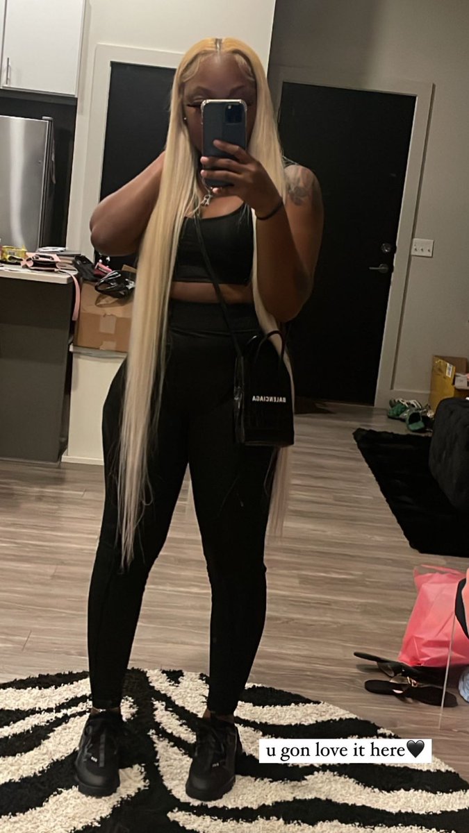 lol this 40 inch blonde buss down got the guys going crazy