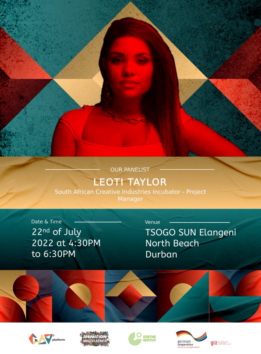 vanessaperumal's tweet photo. Friends in Durban we have a live event in its hybrid format you can book your spot at @TsogoSun #Elangeni on 22 July @durbanfilmmart @AnimationSA @goetheinstitut creating dialogue spaces this time Audio Visual Industry in the spotlight at the Durban Cav‘ Platform Dialogue Forum https://t.co/WGzyWZsvWx
