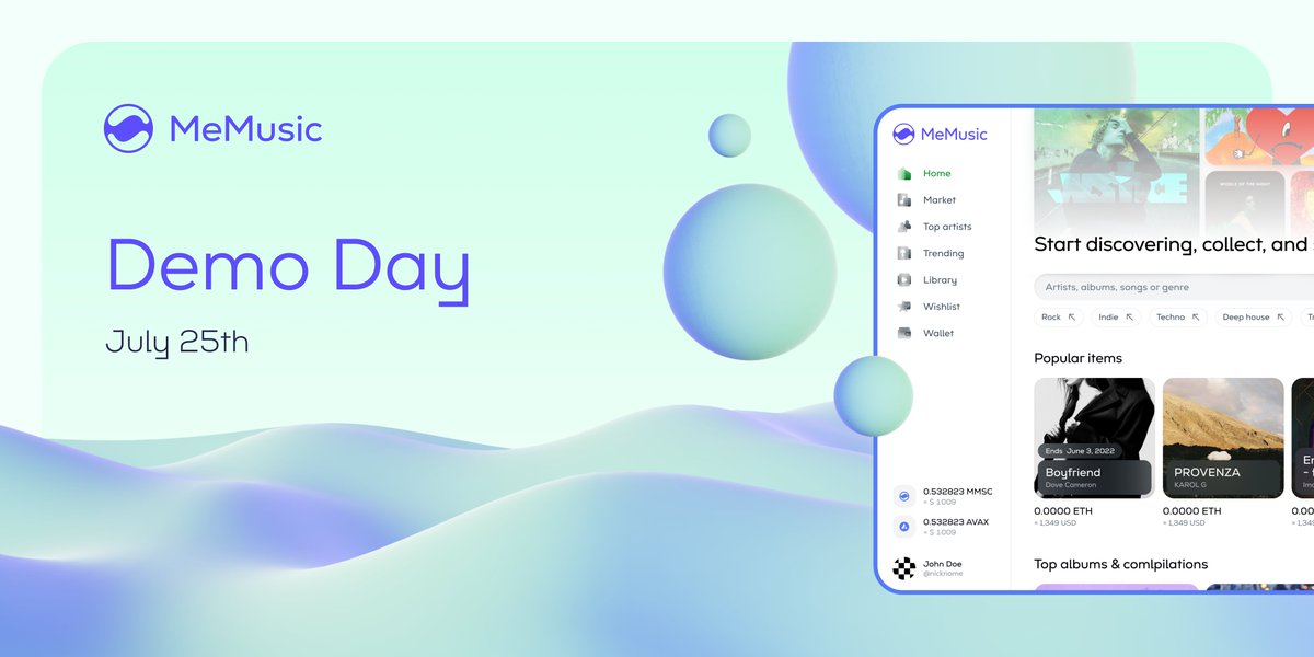 WavesAIOfficial's tweet image. 💥Progress Update💥

#Demoday scheduled to showcase how @MeMusicNews  will impact the #music industry and #NFT market through #MusicNFTs 🔥