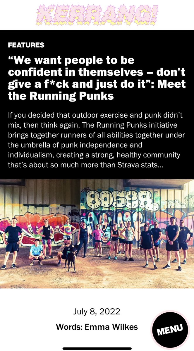 I’m immensely proud of this because I’ve been on a mission to bring music and running together since the birth of Running Punks! To be featured in <a href="/KerrangMagazine/">Kerrang!</a> is absolutely wild!! Running…in Kerrang!! Who would have thought? 

kerrang.com/we-want-people…