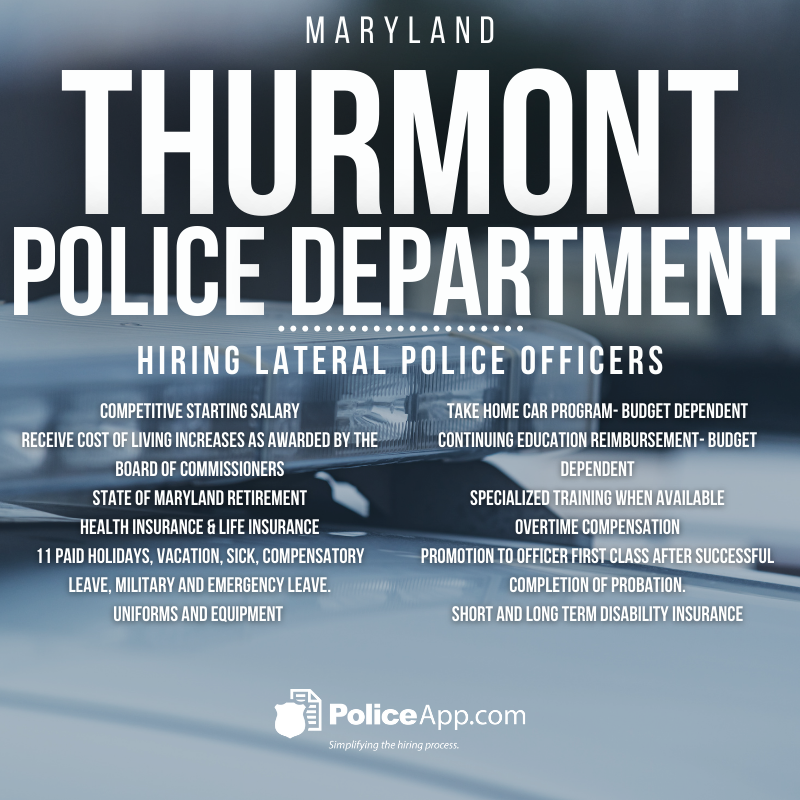 on Twitter "Thurmont Police Department, MD Accepting