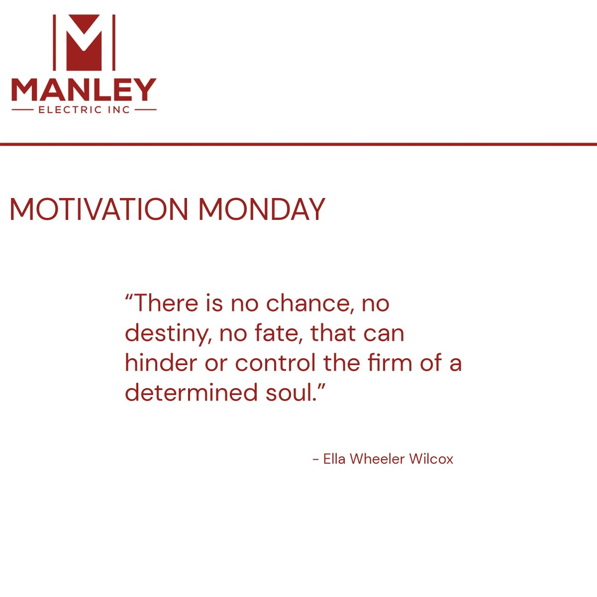 ManleyElectric's tweet photo. Wake up with determination, go to bed with satisfaction. Happy Motivation Monday👊🏼🔌💡🛠
.
.
.
#ManleyElectricInc #electriciansofinstagram #electrician #contractor #MotivationMonday #Power #Energy #NowHiring #Accountability #Respect #Teamwork https://t.co/YdHUQBRvkP