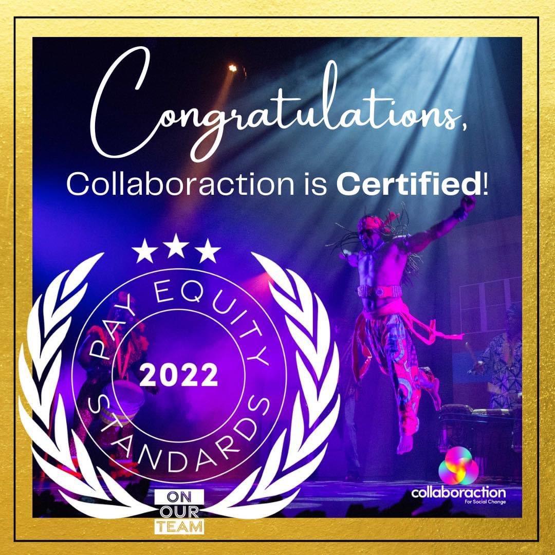 Collaboraction's tweet photo. Fair pay is fair play!

Collaboraction is officially in good standing with Pay Equity Standards- a rubric and public symbol for equitable pay practices within a theatre company created by On Our Team. 

What does this mean? https://t.co/xz8EzrUH5t