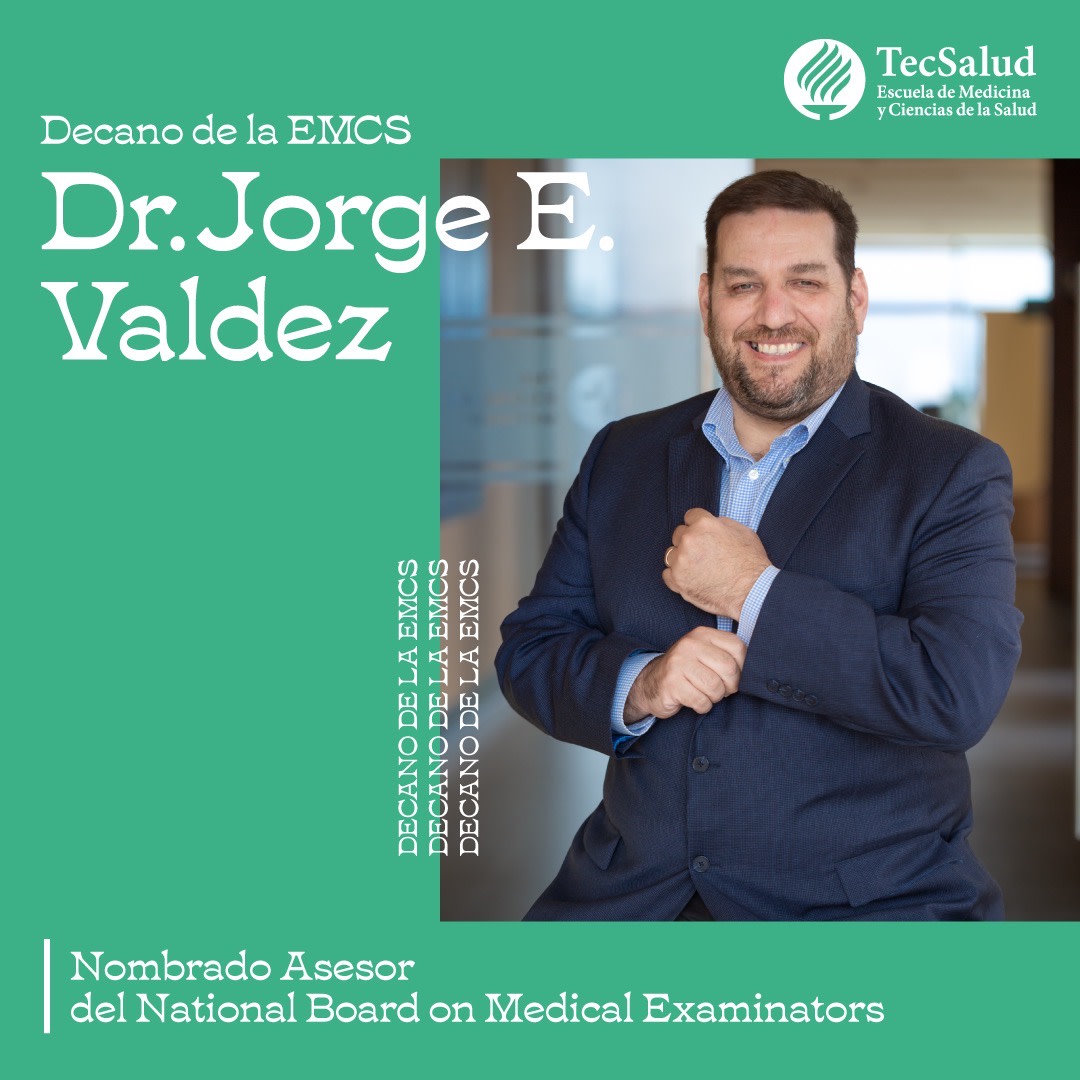 emcs_tecdemty's tweet photo. Los grandes logros se alcanzan día a día, muchas felicidades Dr. Jorge E. Valdez, oftalmólogo y decano de nuestra #EMCS, por su nuevo nombramiento como asesor del National Board on Medical Examinators.
#OrgulloEMCS #TecSalud https://t.co/Wne2M9PZMu
