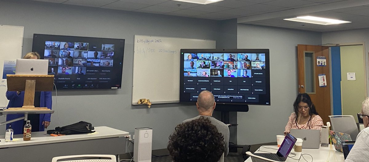 First ever hybrid Summer Institute in Digital Literacy! We’re both online and in-person. Today’s keynote with <a href="/reneehobbs/">Renee Hobbs</a> <a href="/hickstro/">Troy Hicks</a> #digiURI #sharethejoy
