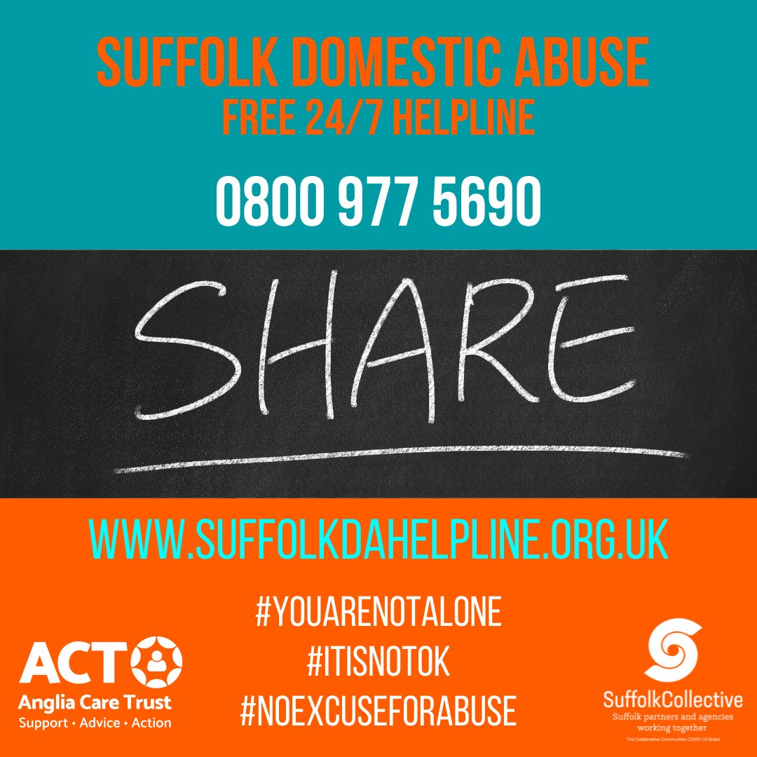 AngliaCareTrust's tweet photo. Would you please share this post? #Domesticabuse can happen to anyone & be carried out by anyone - it could be happening to someone in your contacts right now... #SDAhelpline is here for free, confidential support, advice & action 24/7: 0800 977 5690 or https://t.co/WAWwGKHzu4 https://t.co/6ZliYUB2it