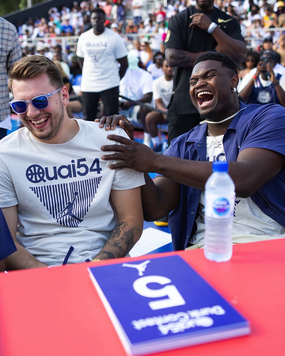 Greatness meets greatness. 
@luka7doncic 🤝 <a href="/Zionwilliamson/">Zion Williamson</a> 
📸 <a href="/Jumpman23/">Jordan</a>