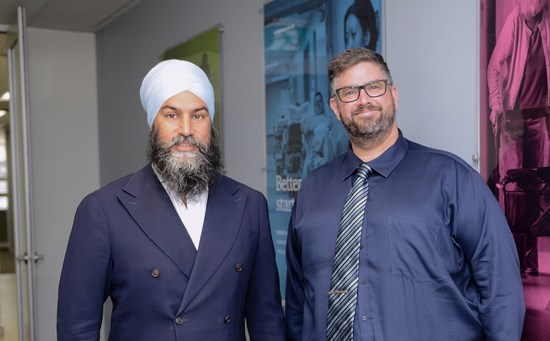 4djsanderson's tweet photo. I met this morning with Jagmeet Singh, Leader of Canada's NDP. We discussed the realities faced by Nurses and Healthcare workers in Ontario and the what is needed to fix our public healthcare system. It was great discussion. @theJagmeetSingh @NDP @ontarionurses @OFLabour https://t.co/C0CQUbXjcv