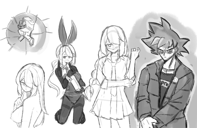 Going hiatus for 2 weeks. soo no drawing for a while :<
so hab this random ass doodles. 