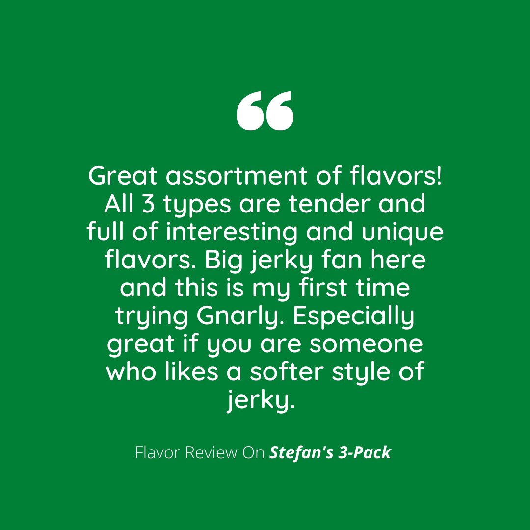GnarlyJerky's tweet photo. Reminiscing about the Indy 500? The Stefan 3-Pack is still available on our website! Get Stefanโs 3 favorite flavors to kick off your week!๐๐ผ #getgnarly #gnarlynation #meatsnacks #indycar #protein #humanfuel @stef_wilson https://t.co/QYu2z0waDr