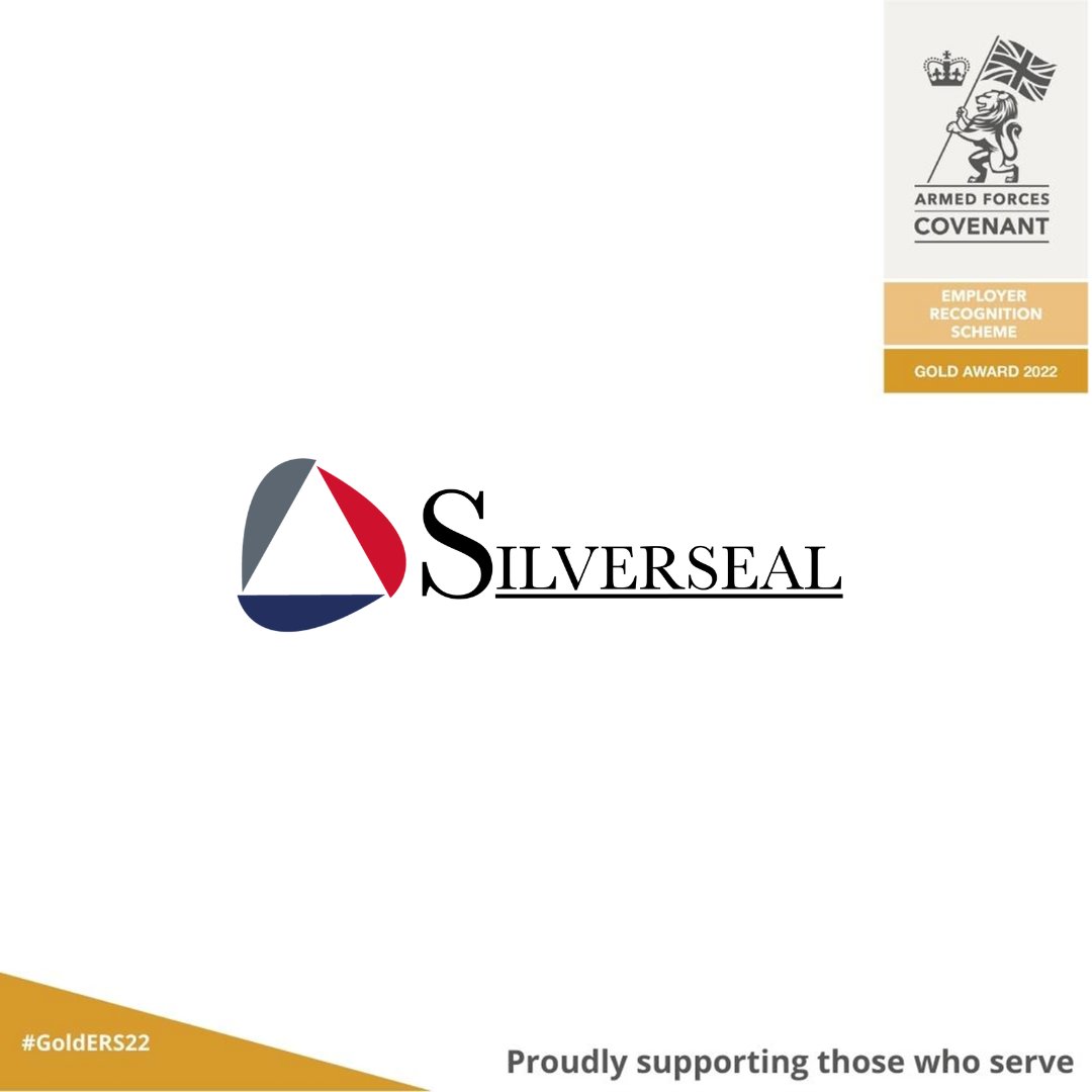 Silverseal are proud recipients of the GOLD Award for the Armed Forces Covenant Employer Recognition Scheme! #GoldERS Thank you to Katie Dodd and @GLRFCA for your continued support and advice. #GLRFCA #armedforces #DefenceEmployerRecognitionScheme #veterans #London #Silverseal