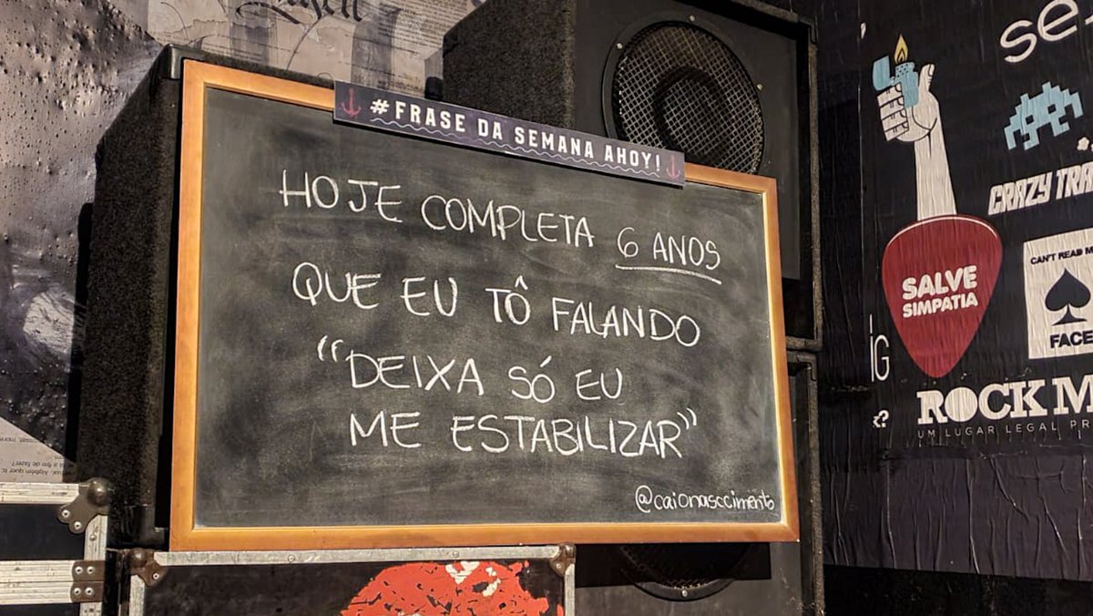 ahoyblumenau's tweet photo. “Hoje completa 6 anos que eu tô falando 'Deixa só eu me estabilizar'” 🫣💩
via @caionasccimento
#FilosofiaDeBar #FraseDaSemanaAhoy https://t.co/7pSmd1nKSe