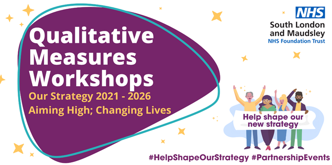 MaudsleyNHS's tweet photo. This month we are inviting you to our Qualitative Measures Workshops - Final round!

Watch this short video for the ‘story so far’ - https://t.co/ahzo2dyqrr and register for a workshop via Eventbrite - https://t.co/jlbqdpIxWm 

#HelpShapeOurStrategy #PartnershipEvent @normanlamb https://t.co/HvR4MRR8NA