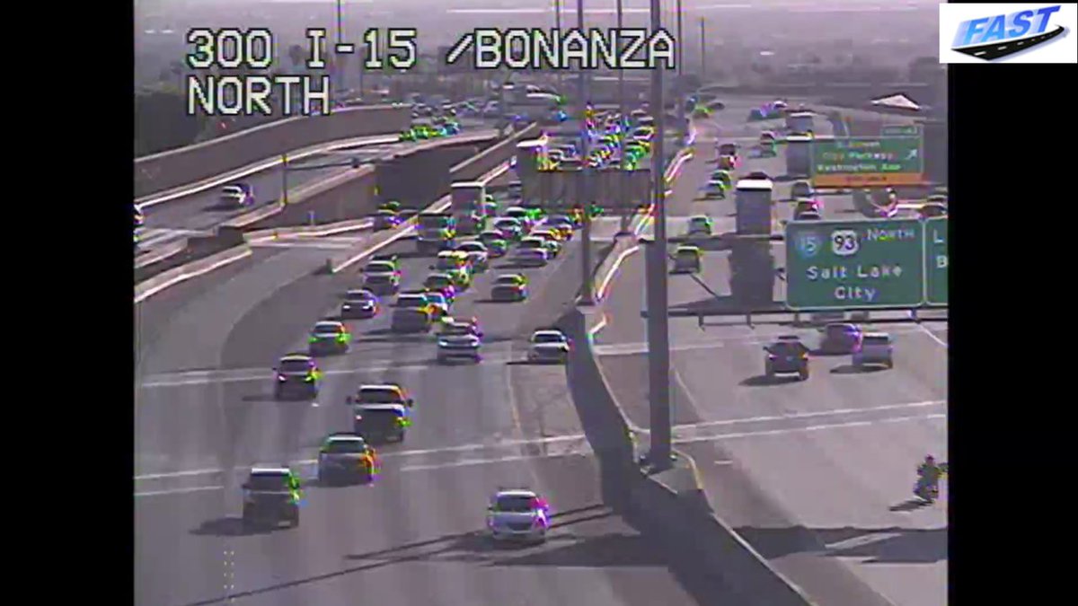 ***Traffic Alert*** Crash on southbound I-15 at Washington blocking the left lane. Delays back to Lake Mead