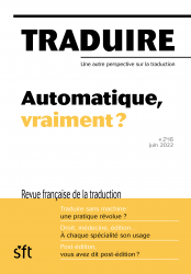 SFTfr's tweet photo. 📢 Le numéro 246 de #Traduire sur la #traductionautomatique vient de sortir ! 

💻 Disponible gratuitement en ligne 👉 https://t.co/STqBMxLSfy 

#RevueTraduire #Postedition #sft #xl8 https://t.co/8xRrtagaNr