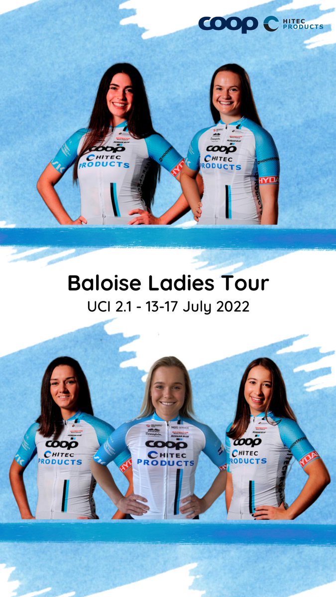Team Coop - Hitec Products for the <a href="/BaloiseLT/">Baloise Ladies Tour</a>:

🇩🇪 <a href="/christa_riffel/">Christa Riffel</a>
🇬🇧 <a href="/JessRoberts_99/">Jess Roberts</a> 
🇳🇱 <a href="/sylvie_swinkels/">Sylvie Swinkels</a> 
🇳🇴 <a href="/LenaSoland/">Lena Soland</a>
🇳🇱 <a href="/EmmaBoogaard/">Emma Boogaard</a>

#BaloiseLT