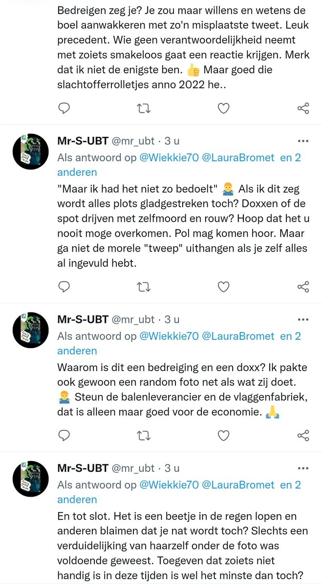 mr_ubt's tweet photo. @Wiekkie70 @GrunnenRocks @Dulfera @jesseklaver @groenlinks @bennileemhuis @suzanne_GL @LauraBromet Blijf niet in stereo op jou reageren Wieke. Die bewuste vervormde beeldspraak van jou en Bromet winnen al helemaal geen schoonheidsprijs. Hypocriet gezever. Of ga je nu weer een politiek kaartje aan me hangen? 🥱 Gewoon een verduidelijking en je voorkomt dit gewoon. Moeilijk? 🤷‍♂️ https://t.co/bm5G9TxSix