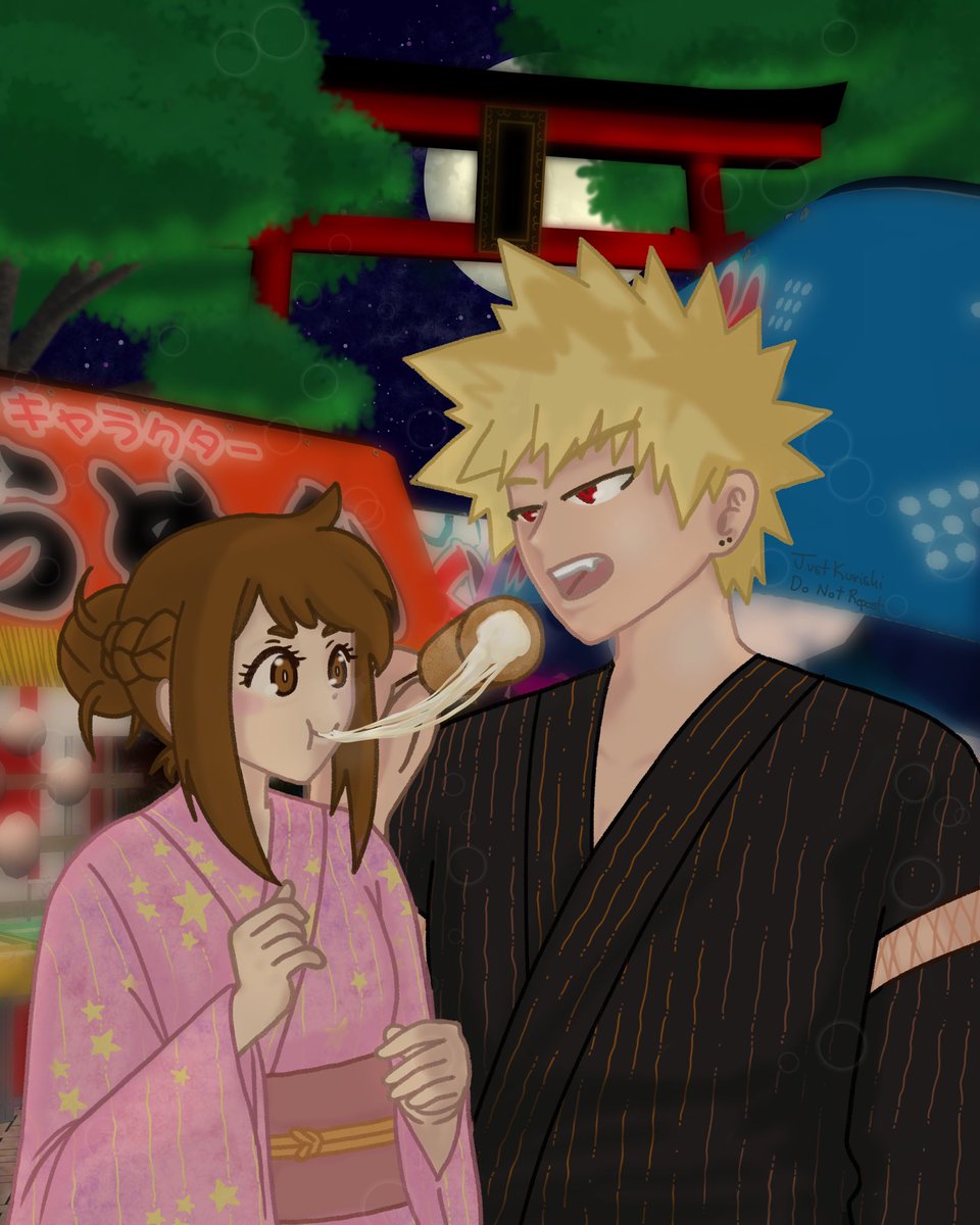 Kacchako Week Day 1: Festivals/Outdoors 
#KacchakoWeek2022 #kacchako #勝茶