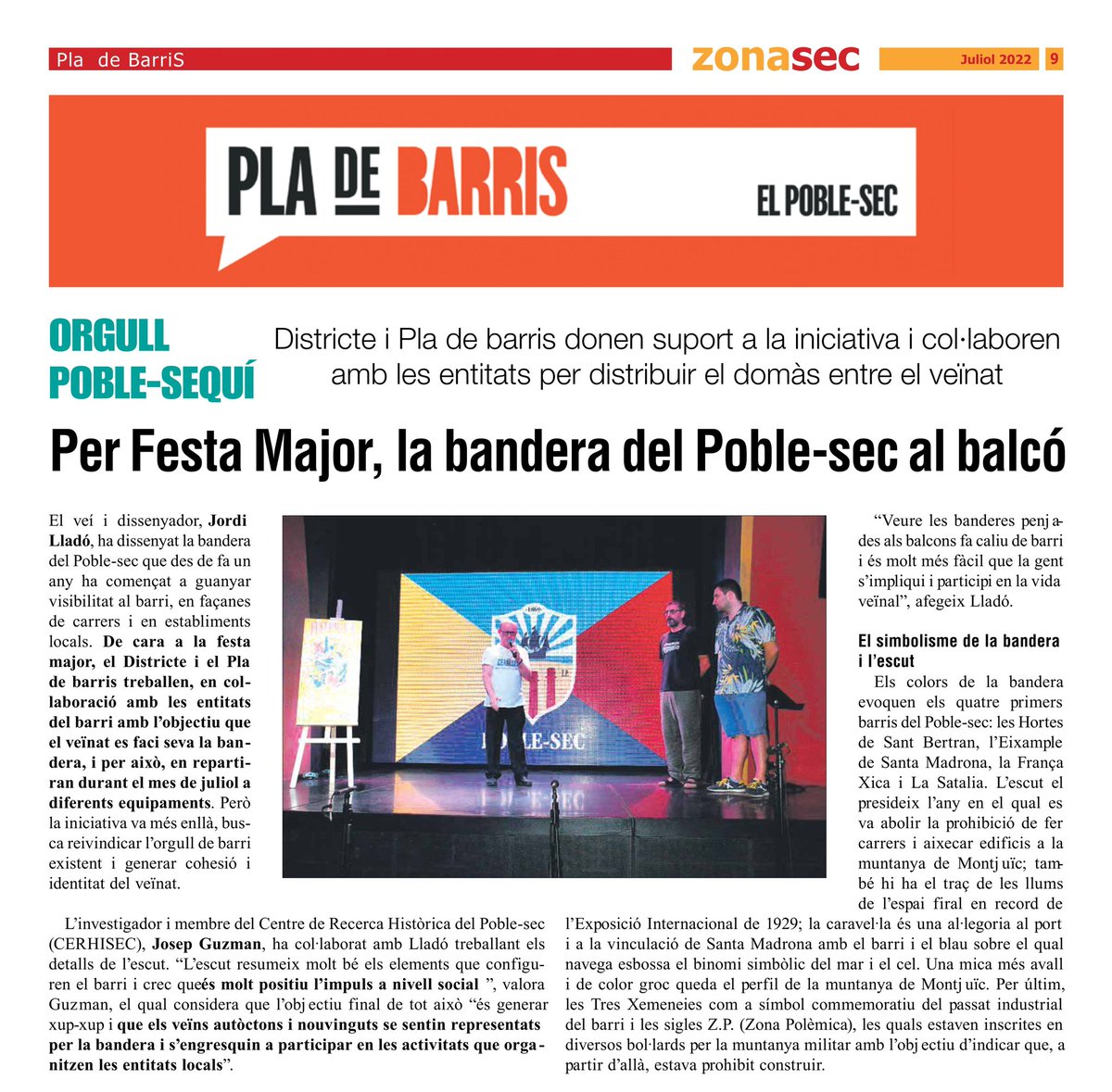poblesequi's tweet photo. Ens podeu trobar al Zona Sec 218 on s'explica tot plegat una mica més altra vegada. 😎🅾️🅿️💙 #ZonaSec #OrgullPoblesequi #Poblesec #bandera
https://t.co/7l5WCrZYb2 https://t.co/GGnIAE0EHu