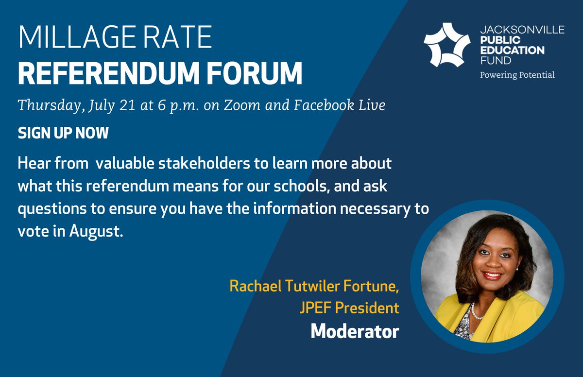 Meeting notice for the upcoming Millage Rate Referendum.

#WeAreMandarin #TeamDuval