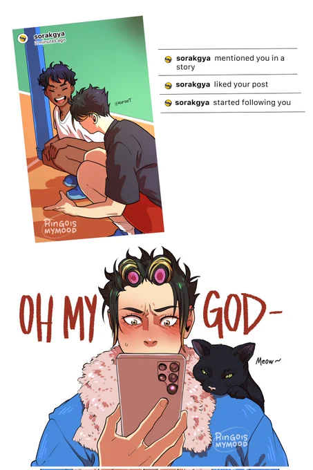 Sora has created her account... and someone's shocked.
(Previous part below🌟)
#haikyuu #haikyuunextgen #kagehina https://t.co/havSWjZdOO 