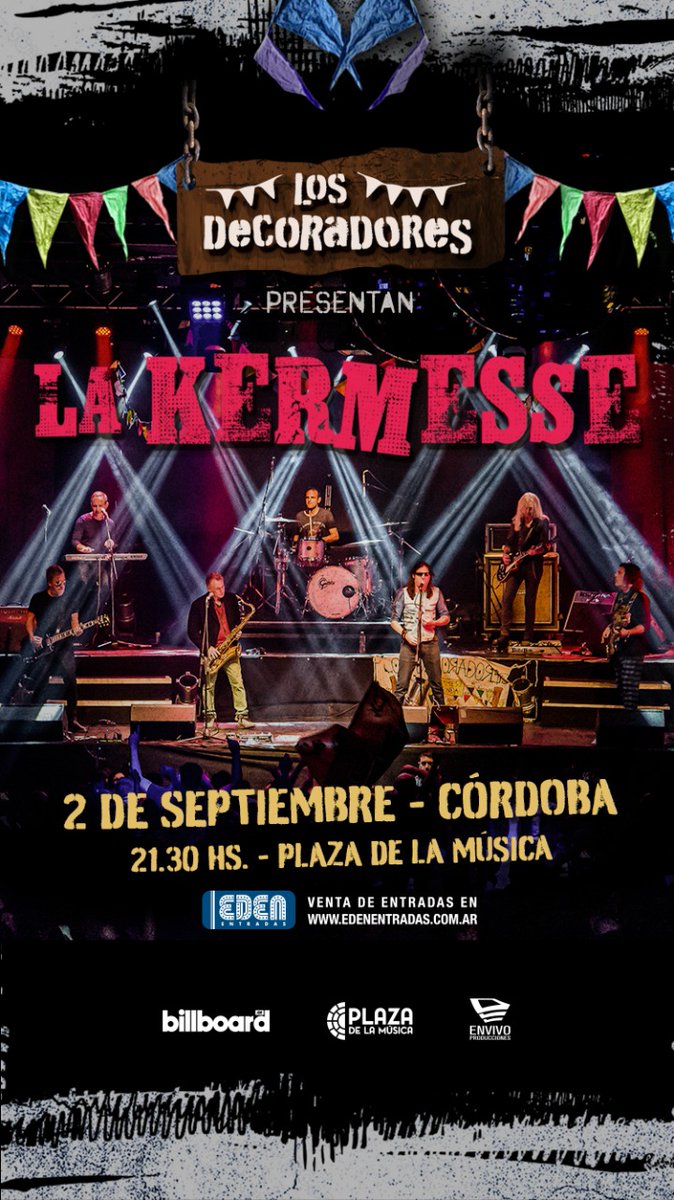 🤘🏻🤘🏻PARA LOS AMANTES DEL ROCK REDONDO🤘🏻🤘🏻 @KermesseRedonda viene a reventar Plaza de la Música 💥 ⚠️En Septiembre se viene un show al mejor estilo de Patricio Rey 🗓️2 de Septiembre 🎫Entradas en @edenentradas 📍Plaza de la Música
