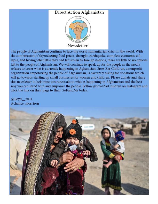DirectActionAfg's tweet photo. Please share and donate to @srowzarchildren today to stand with and empower the people of Afghanistan. They are asking for donations to fund small businesses for women and children #SaveAfghanistan #Afghanistan #Solidarity #mutualaid https://t.co/GKHtLYvc1m