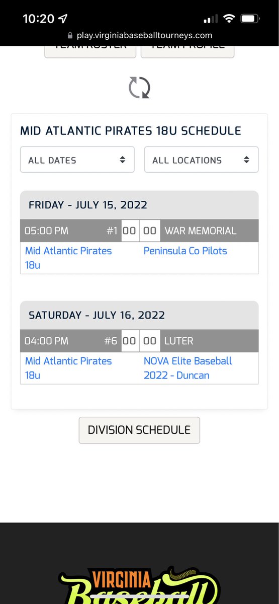 Schedule for this weekend. Won’t know sun schedules until late Saturday evening.