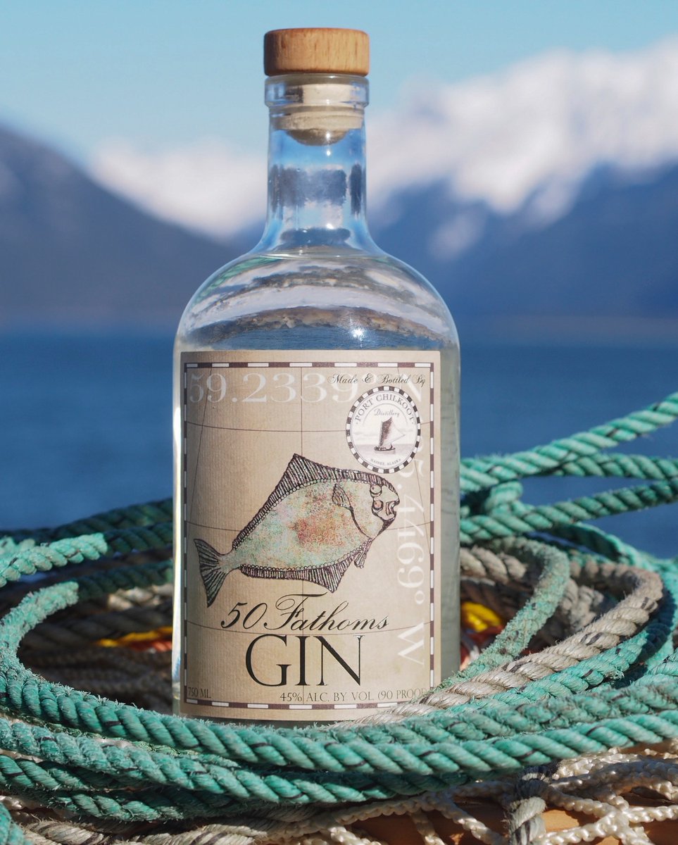 Made in the painstaking, Old World, London Dry style and with a Southeast Alaska twist. 50 Fathoms Gin’s botanical blend is made with hand-harvested local spruce tips, whole juniper berries, cinnamon, and coriander.