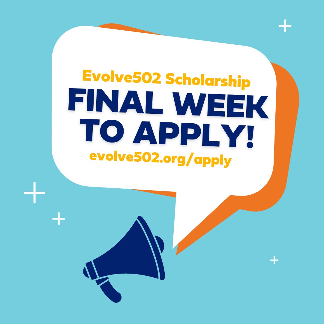 FINAL WEEK: SCHOLARSHIP APPLICATIONS ARE DUE Friday, 7/15!
Eligible <a href="/JCPSKY/">JCPS</a> 2022 grads interested in earning free tuition for an associate degree, credential, or up to 60 credit hours at <a href="/KCTCS/">KCTCS</a>, including <a href="/Jefferson_JCTC/">Jefferson JCTC</a>, or <a href="/SCKY_1879/">Simmons College of Kentucky</a>, apply now at evolve502.org/apply/!
