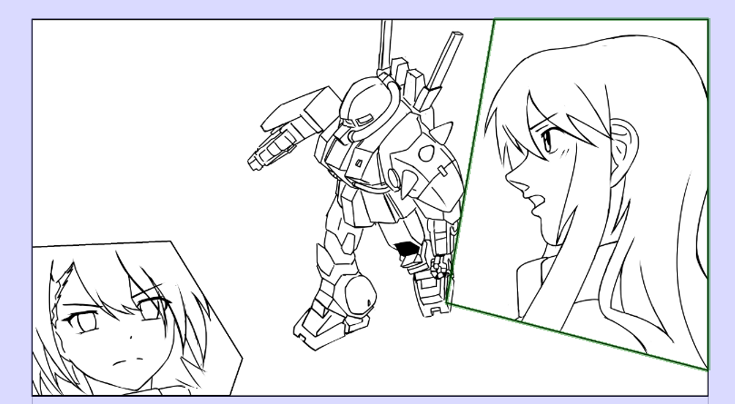 これはZガンダムの絵柄をまねようとして無理だと気付いて絵柄が元に戻ったよくわからない漫画の一コマ目の途中 