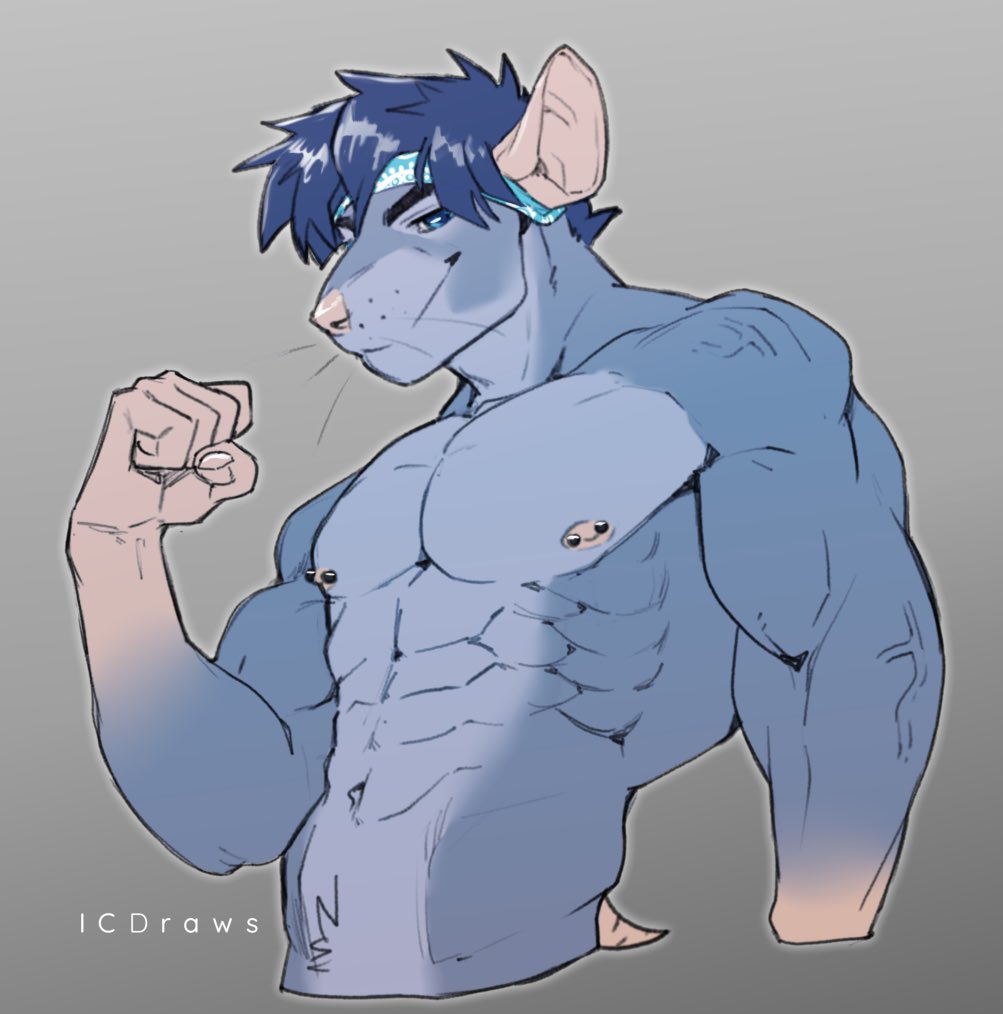 Gym rat - looking for a bro to help spotting. Amazing half body commission by <a href="/ICDraws/">IC</a>